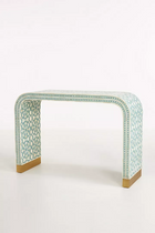 Handmade Moroccan Waterfall Bone Inlay Console Table | Unique Exotic Design for Entryway, Living Room, and Dining Room Decor