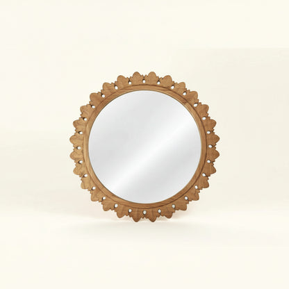 Carved Round Temple Mirror - Variation II