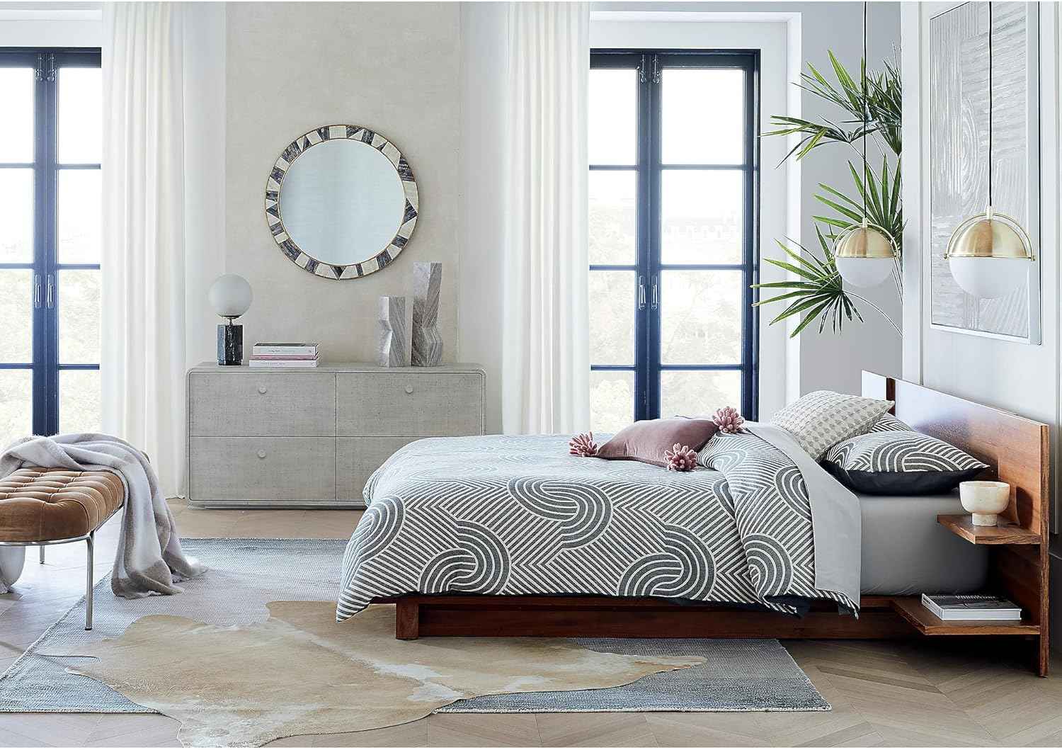 Bone Inlay Mirror Frame Handcrafted Decorative Wooden Frame with Intricate Bone Inlay Pattern for Elegant Home, Living Room, Bedroom and Bathroom Wall Décor