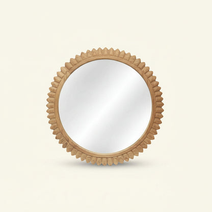 Carved Round Temple Mirror - Variation I