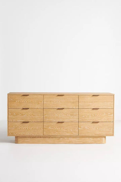 Textured Trellis Six-Drawer Dresser| Modern Dresser Chest of 6 Drawers