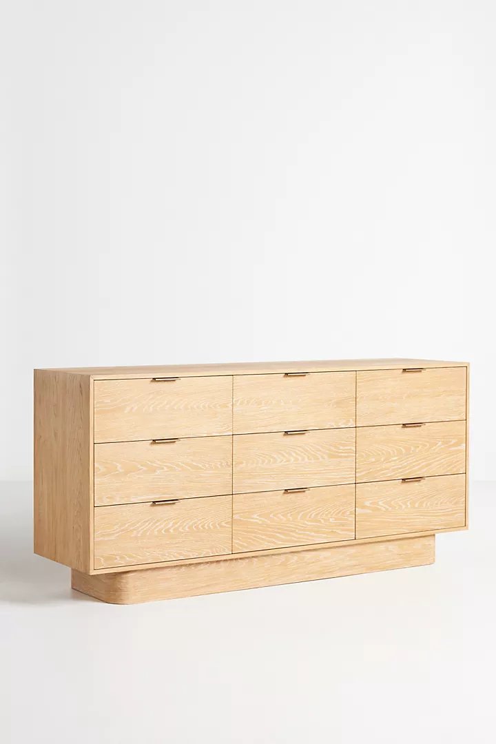 Textured Trellis Six-Drawer Dresser| Modern Dresser Chest of 6 Drawers