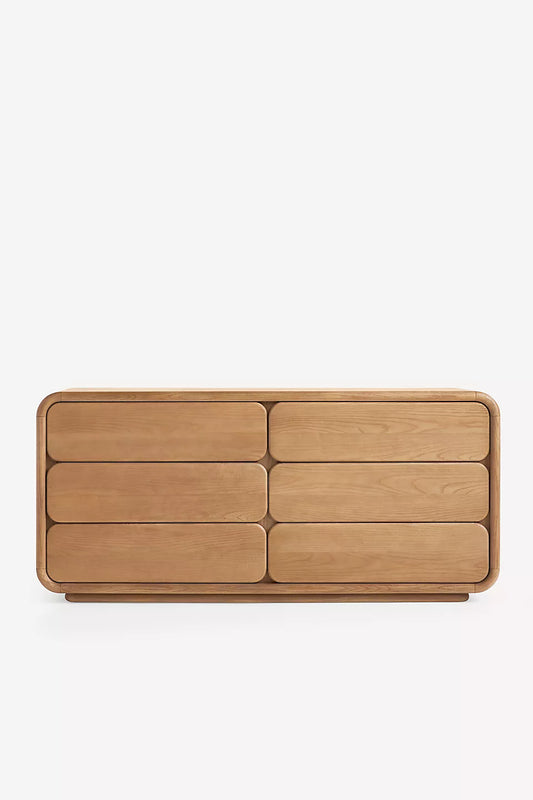 Elevate your home with the Dominique Six-Drawer Dresser, a beautifully crafted piece that combines modern aesthetics with practical storage - hansa handicraft