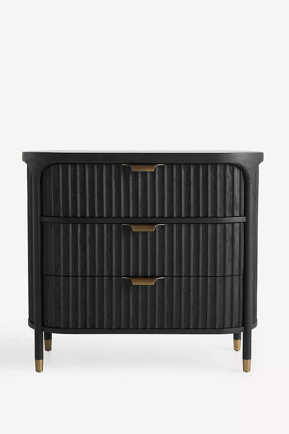 This is a stylish three-drawer dresser with a mid-century modern aesthetic - hansa handicraft