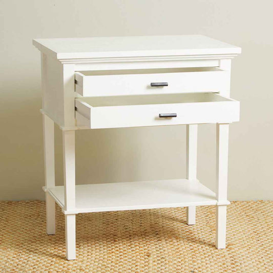 MERCHANT (BED)SIDE TABLE | WHITE | 2-DRAWER