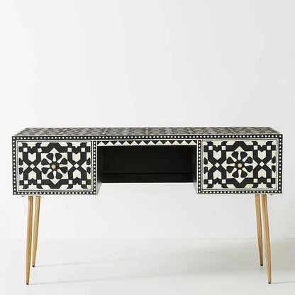 Bone Inlay Taara Console Desk Moroccan Design Hansa Handicraft