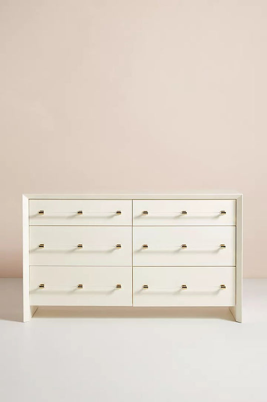 Merriton Six-Drawer Dresser | Modern Dresser Chest of 6 Drawers