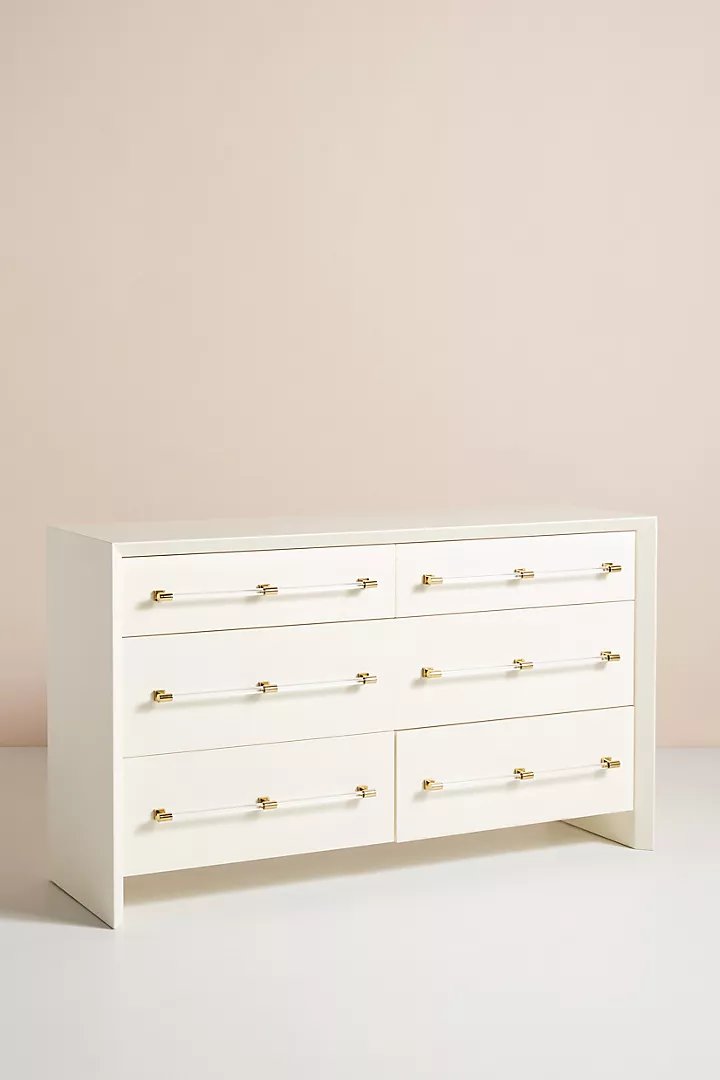 Merriton Six-Drawer Dresser | Modern Dresser Chest of 6 Drawers