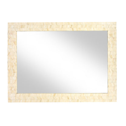 Bone Inlay Mirror Frame Handmade Decor Design Wood Frame Entryway, Hallway, Living Room, Closet Mirror