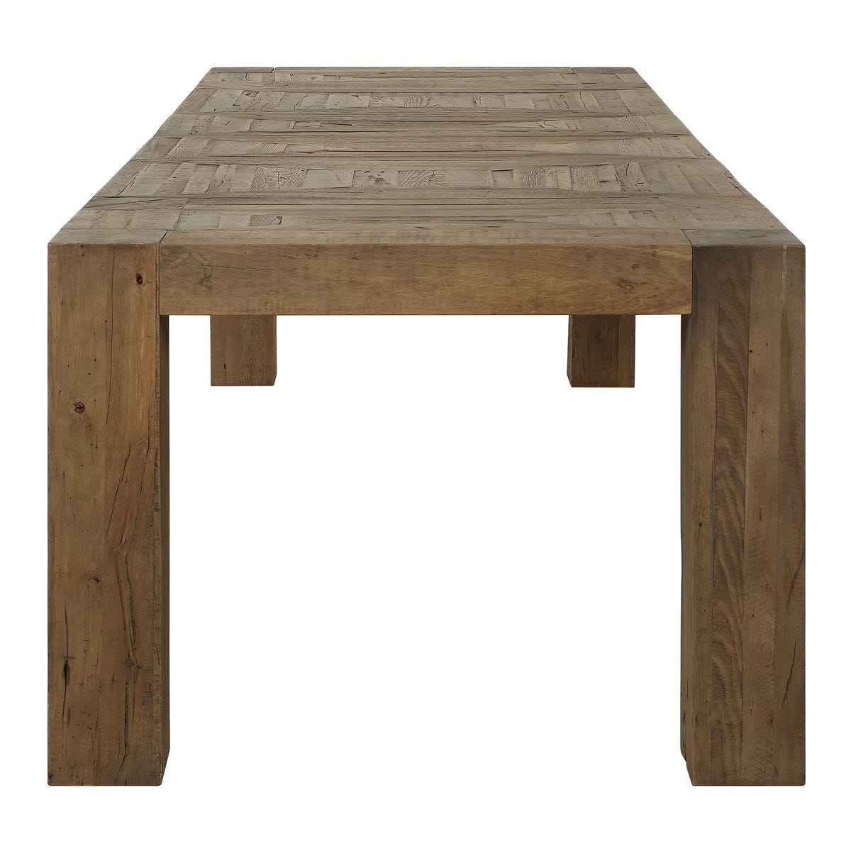 ALDAN RUSTIC OAK EXTENSION DINING TABLE
