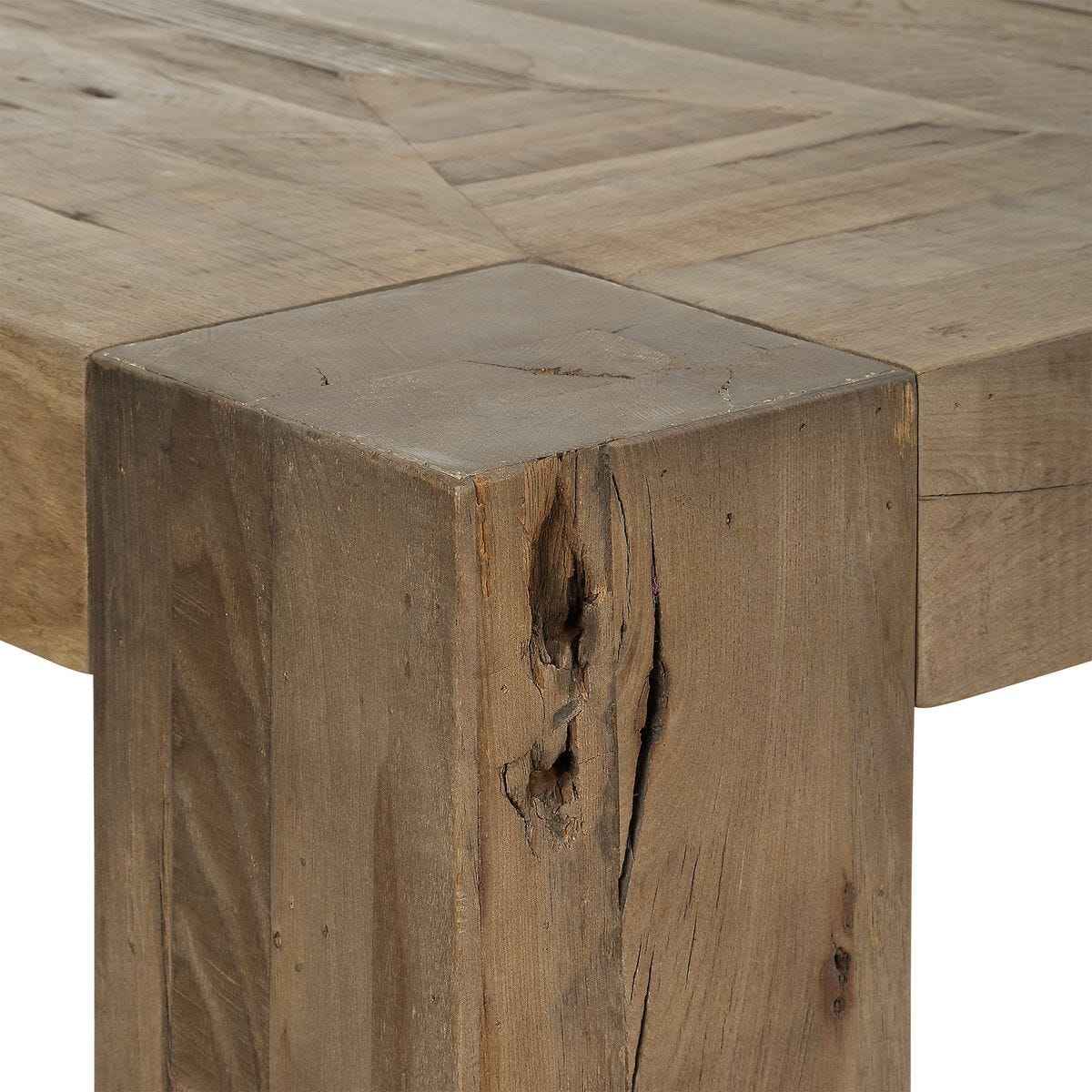 ALDAN RUSTIC OAK EXTENSION DINING TABLE