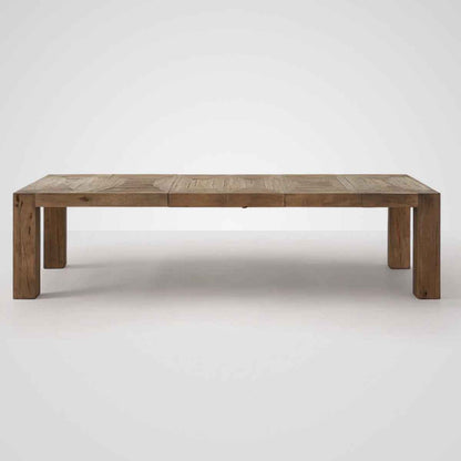 ALDAN RUSTIC OAK EXTENSION DINING TABLE