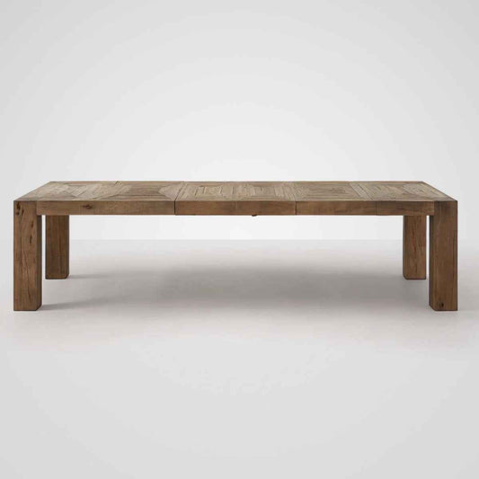 ALDAN RUSTIC OAK EXTENSION DINING TABLE