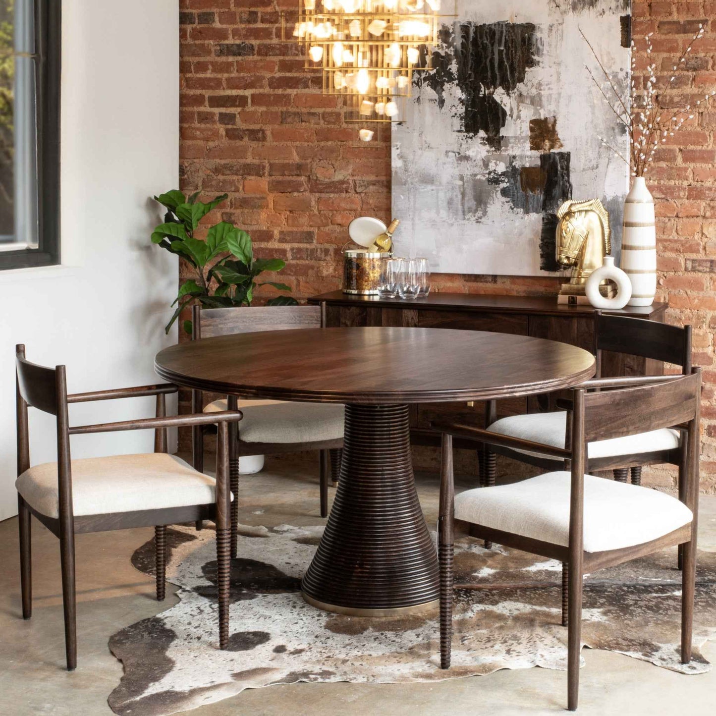 ALMA 54"RD MANGO WOOD DINING