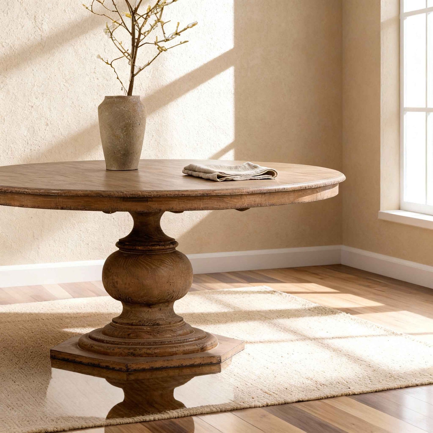 PADILLA VINTAGE ROUND DINING TABLE