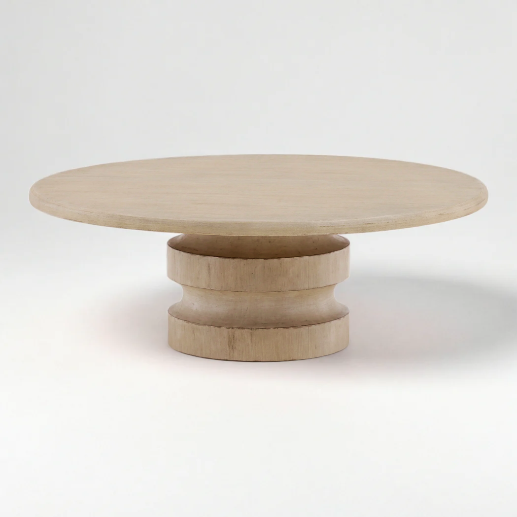 ARYN LIGHT WARM WASH ROUND COFFEE TABLE