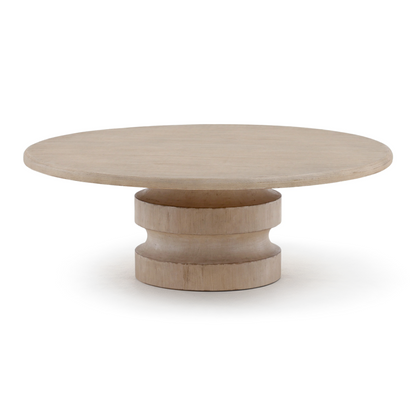 ARYN LIGHT WARM WASH ROUND COFFEE TABLE