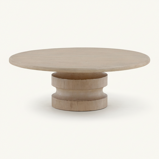 ARYN LIGHT WARM WASH ROUND COFFEE TABLE