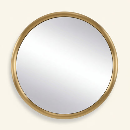 ATKINSON MODERN BRASS ROUND MIRROR