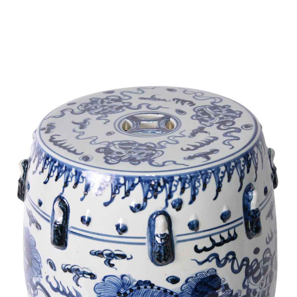 B&W Lion Garden Stool