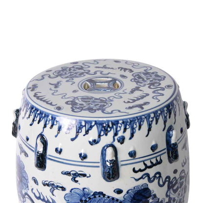 B&W Lion Garden Stool