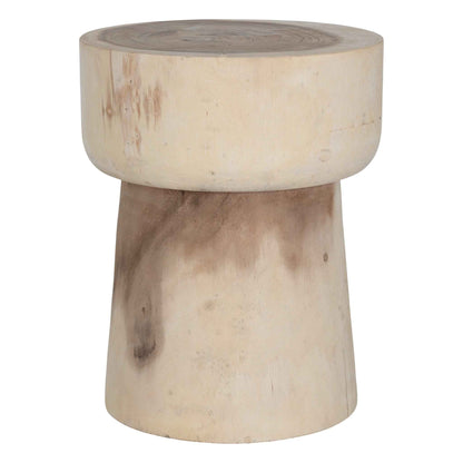 BLOK SIDE TABLE +STOOL | NATURAL