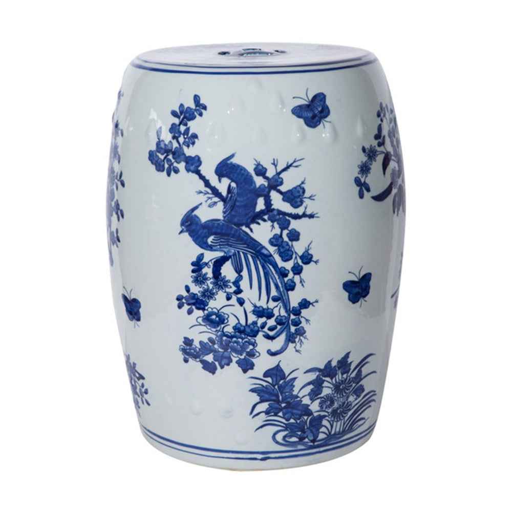 Bird & Butterfly Porcelain Garden Stool