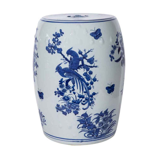 Bird & Butterfly Porcelain Garden Stool