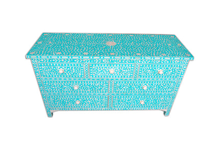 Bone Inlay Chest Of 7 Drawers Floral by Hansa Handicraft