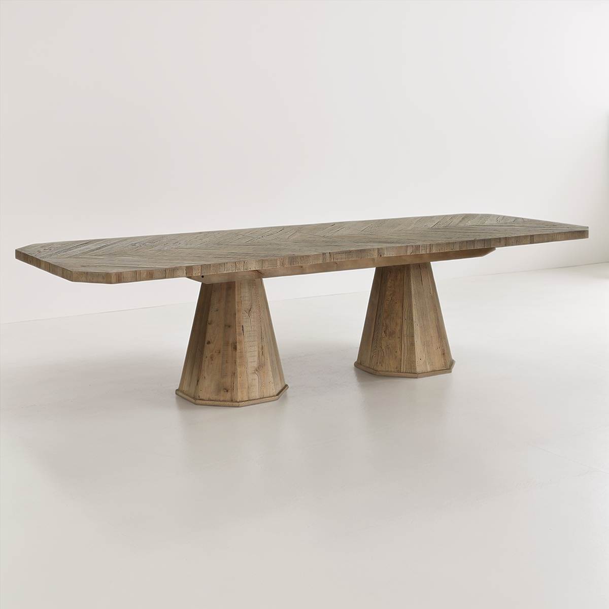 CALEDON RUSTIC OAK EXTENSION DINING TABLE