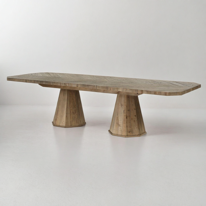 CALEDON RUSTIC OAK EXTENSION DINING TABLE