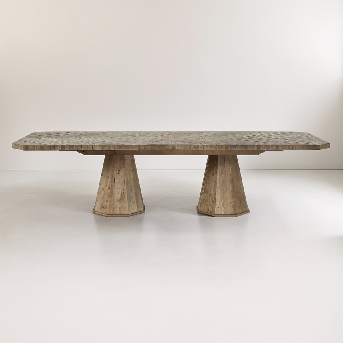 CALEDON RUSTIC OAK EXTENSION DINING TABLE