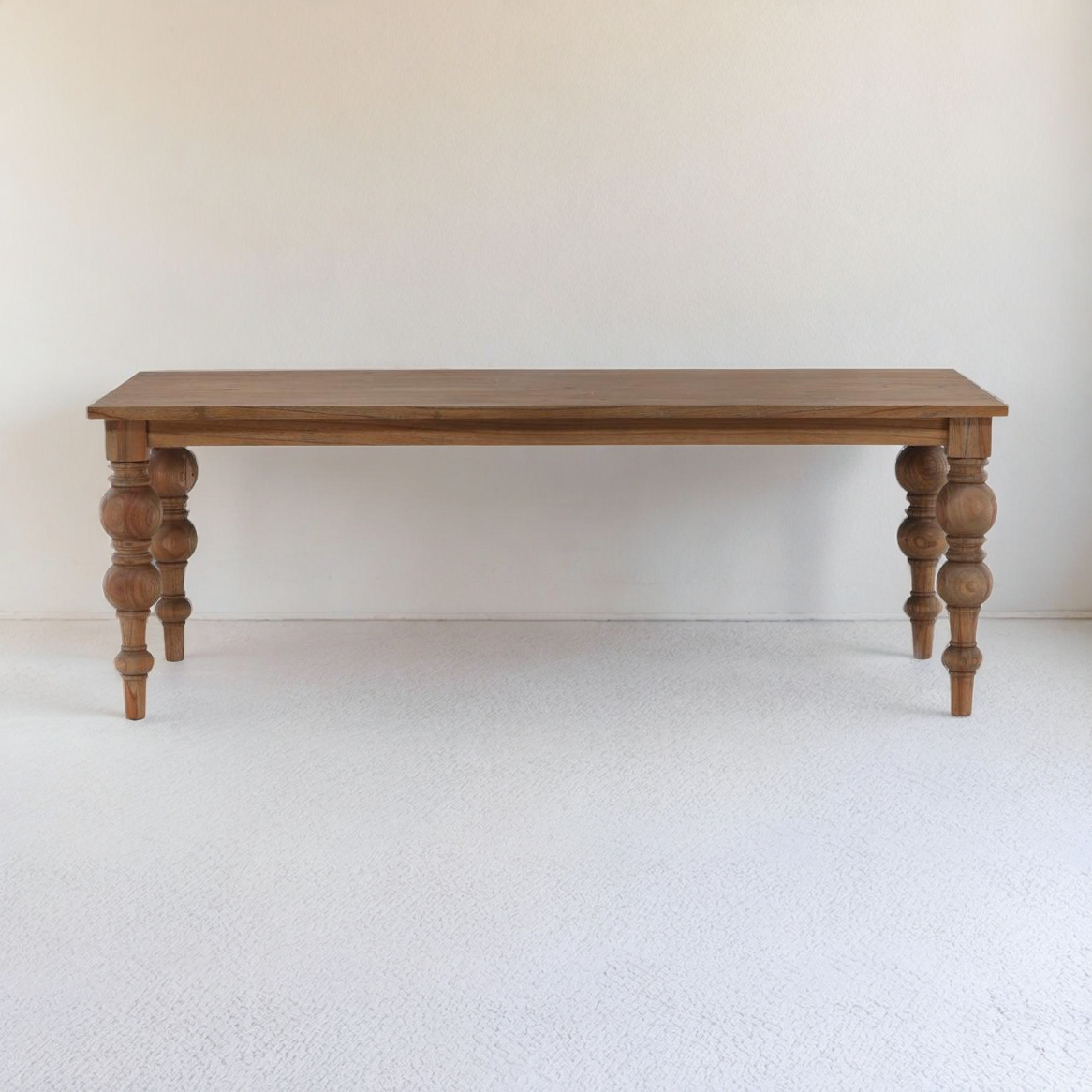CAMPBELL ANTIQUE TURNED LEG DINING TABLE