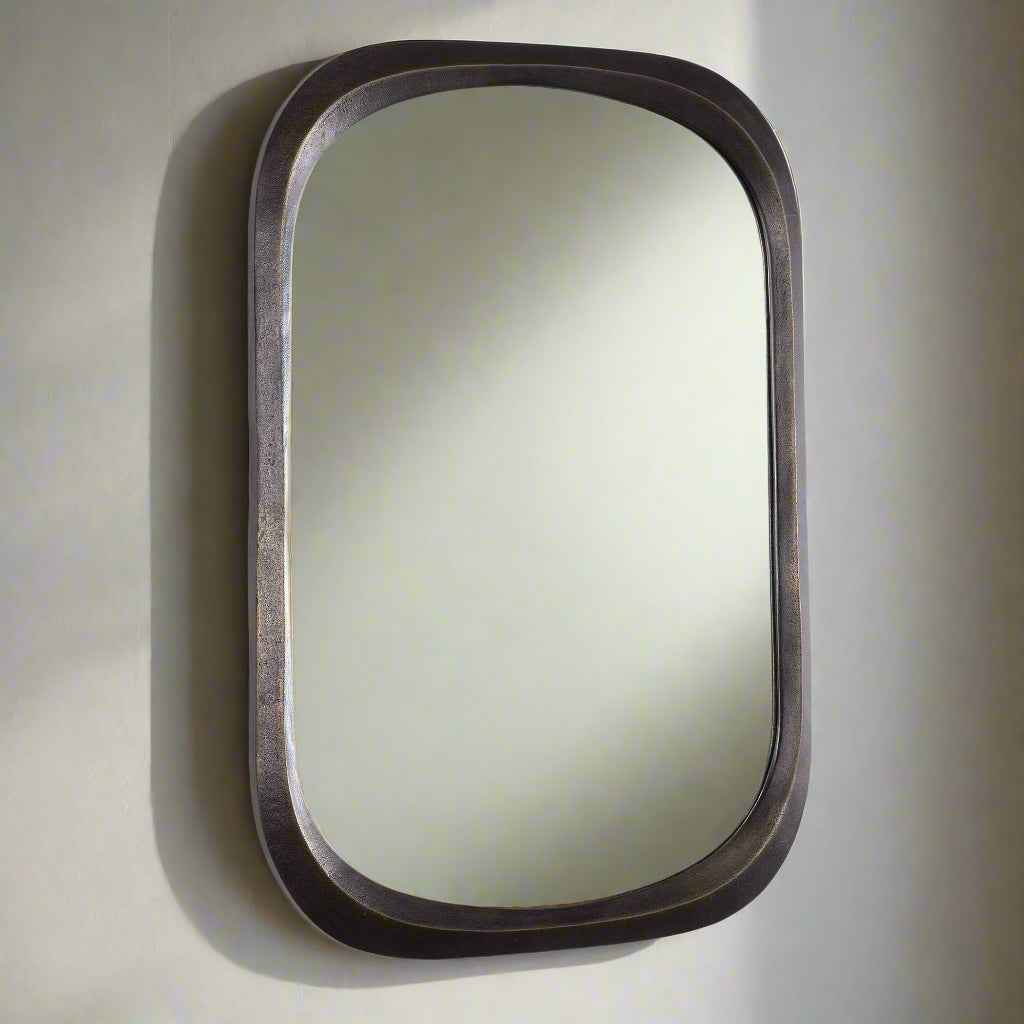 MALONE CAST BRONZE ALUMINUM MIRROR