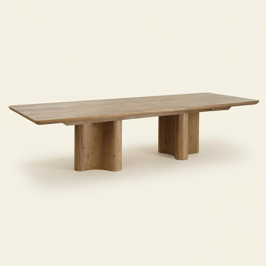 CECELIA RUSTIC OAK EXTENSION DINING TABLE