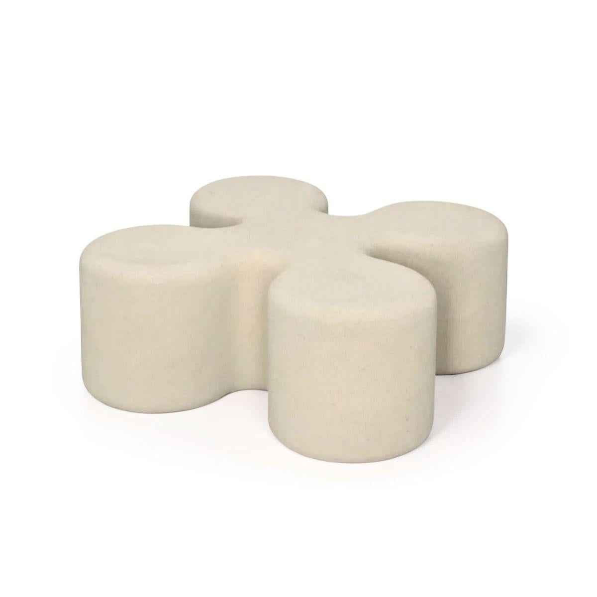 CLOVER INDOOR-OUTDOOR COFFEE TABLE: ROMAN STONE