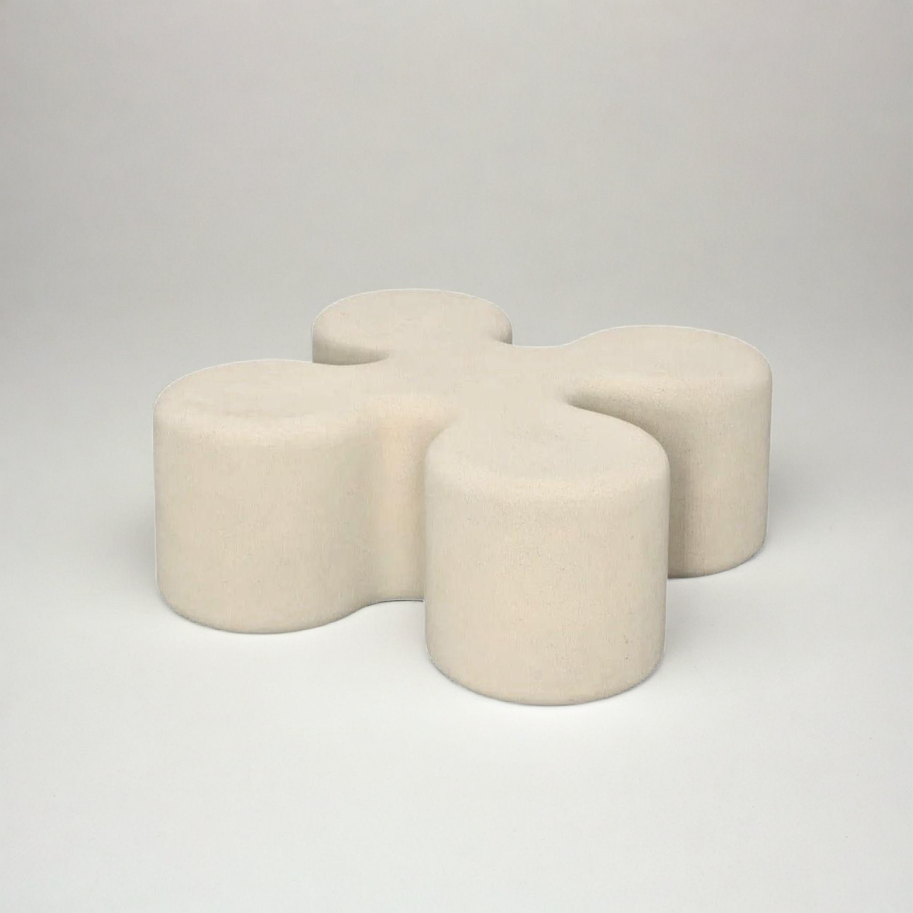 CLOVER INDOOR-OUTDOOR COFFEE TABLE: ROMAN STONE