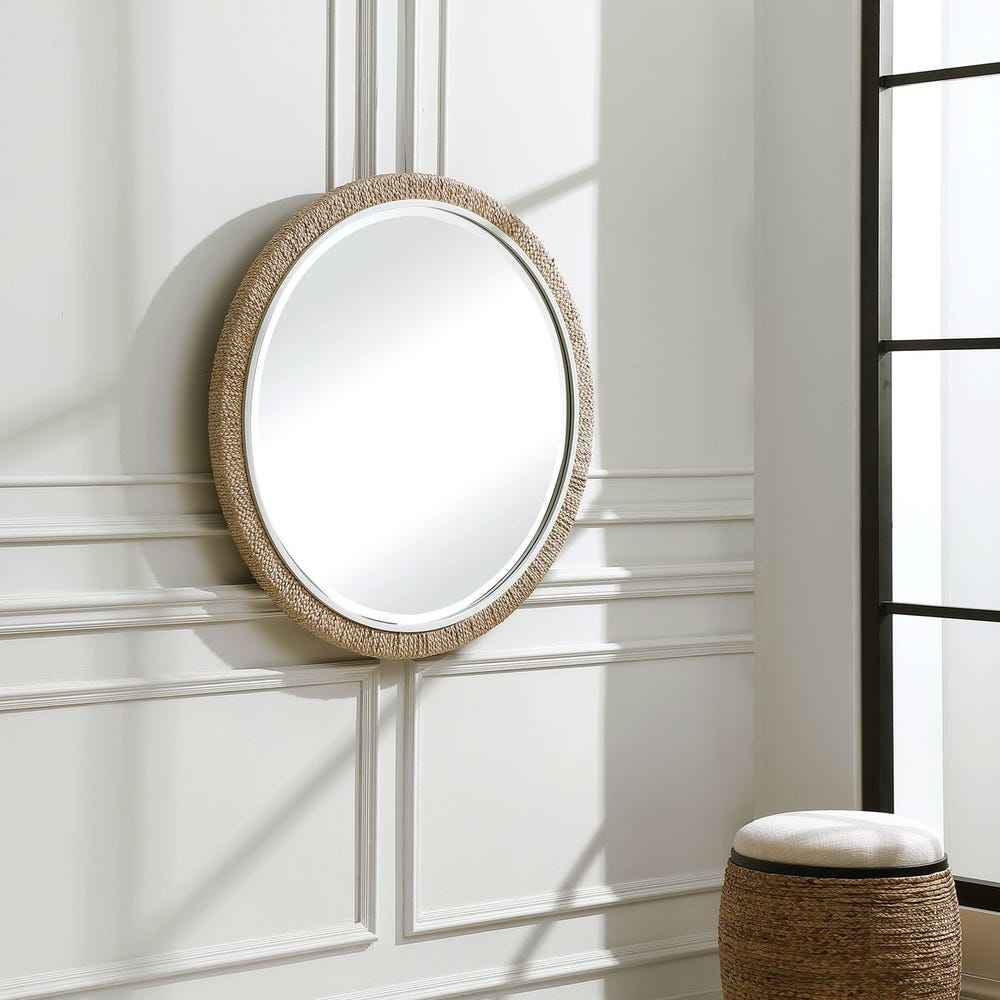 Carbet Woven Round Mirror