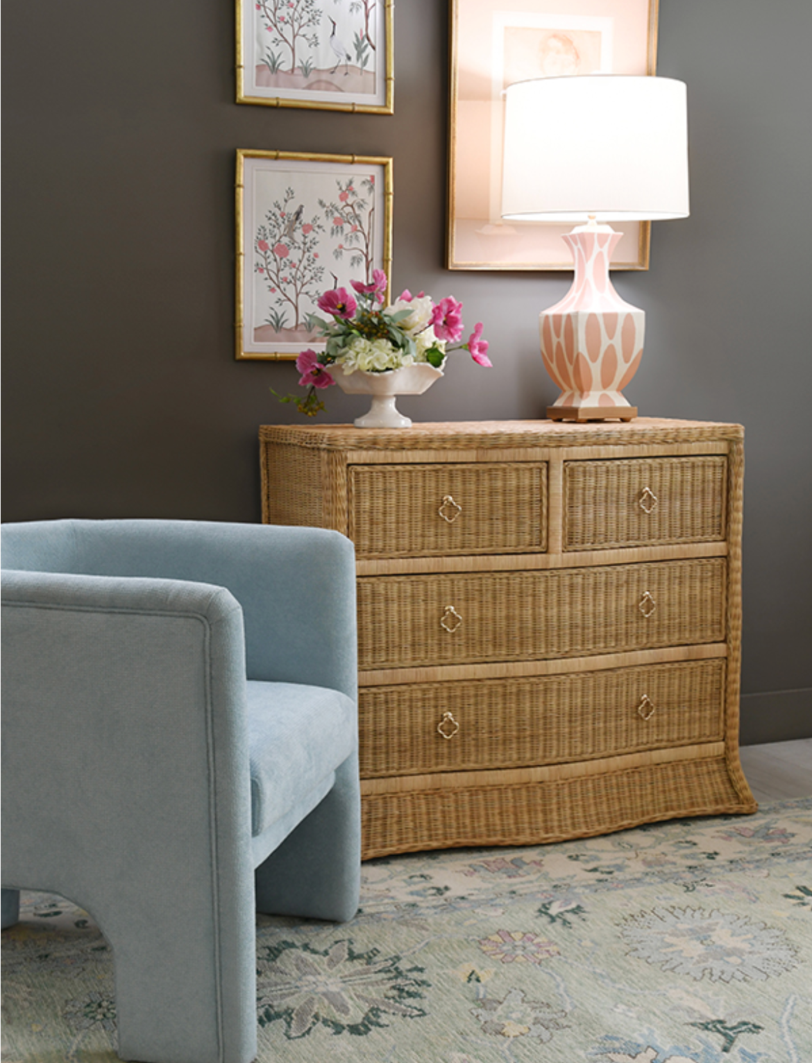 Celine Rattan Chest of Drawers