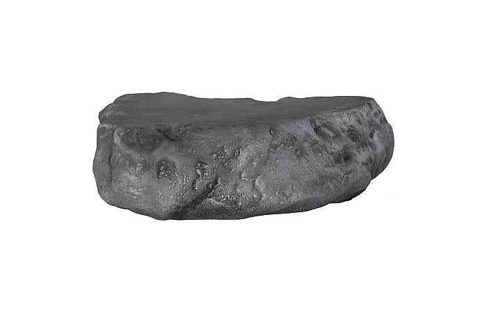 CAST STONE BOULDER INDOOR-OUTDOOR COFFEE TABLE: CHARCOAL