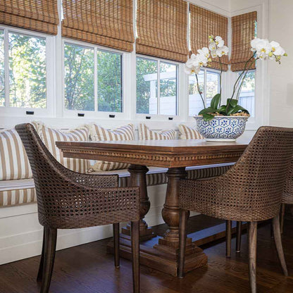 Classic Weave Dark Rattan Dining Chair