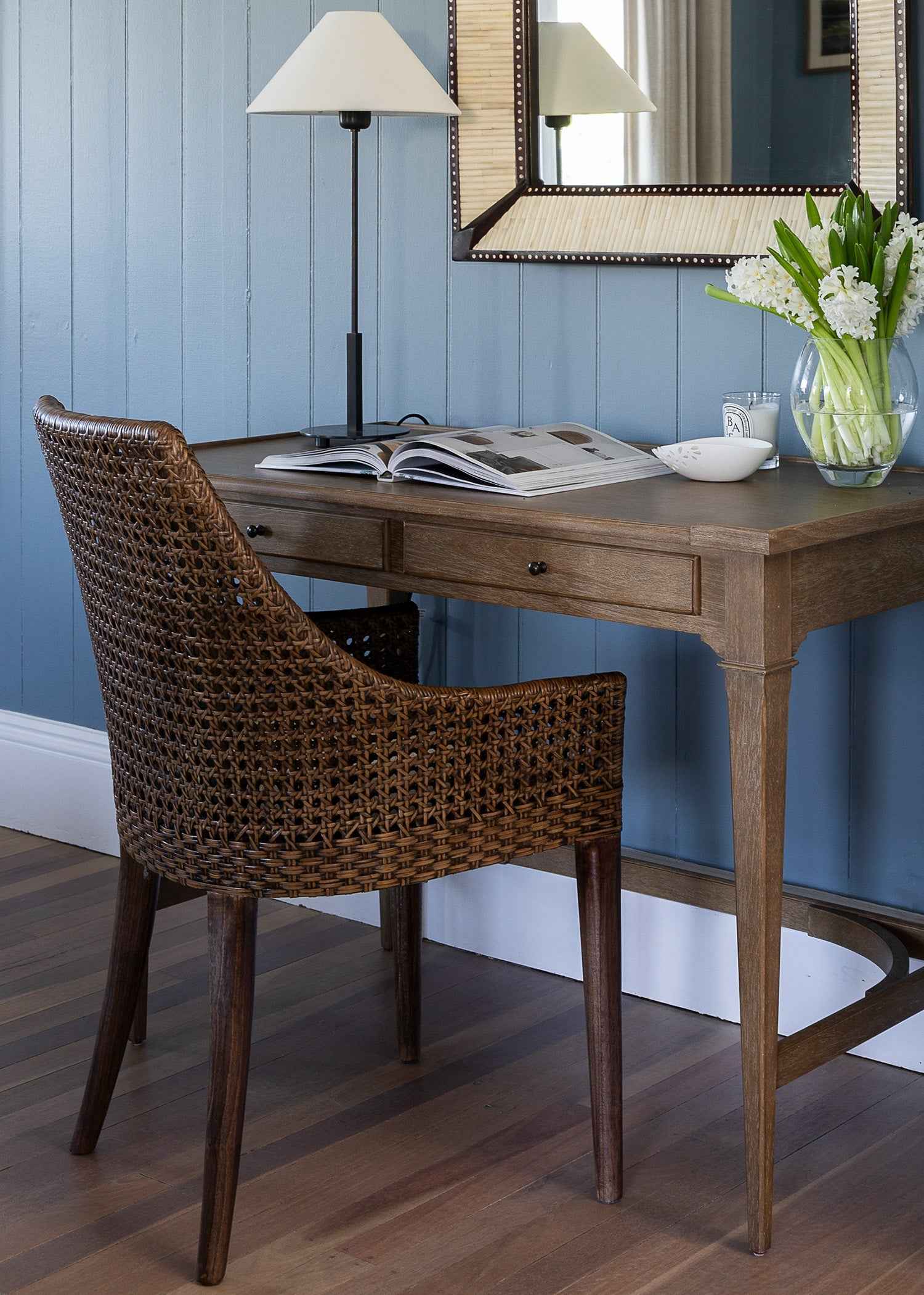 Classic Weave Dark Rattan Dining Chair