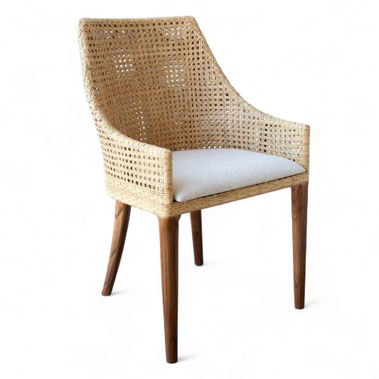 Classic Weave Natural Rattan Dining Chair