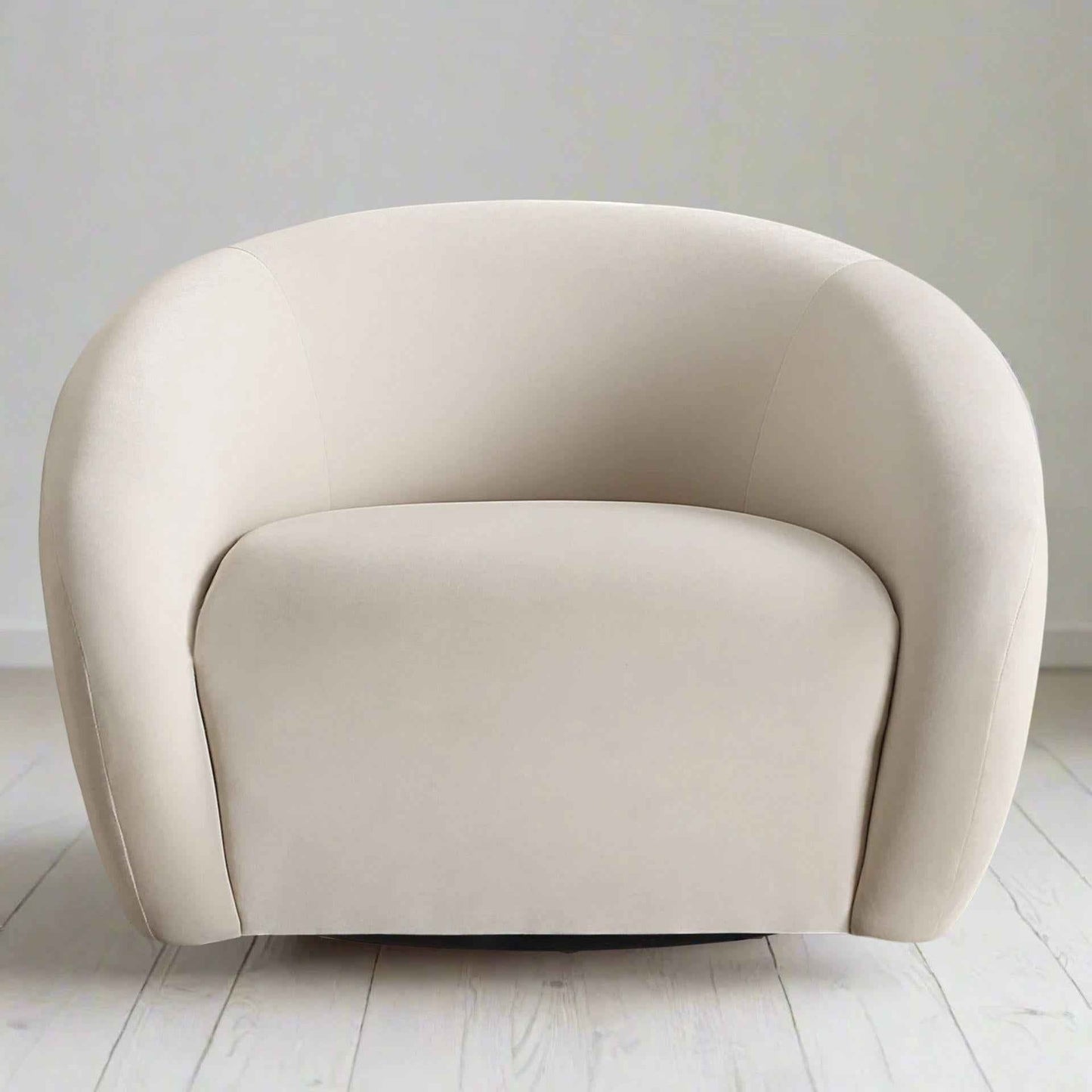 DESOTO VELVET UPHOLSTERED SWIVEL CHAIR