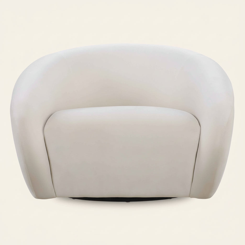 DESOTO VELVET UPHOLSTERED SWIVEL CHAIR