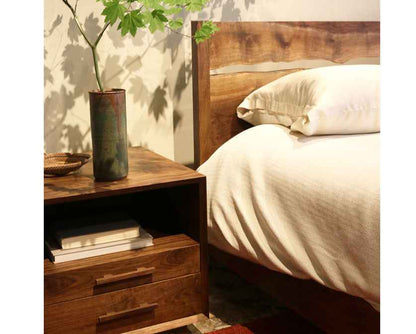Modern Live-Edge Split Bed