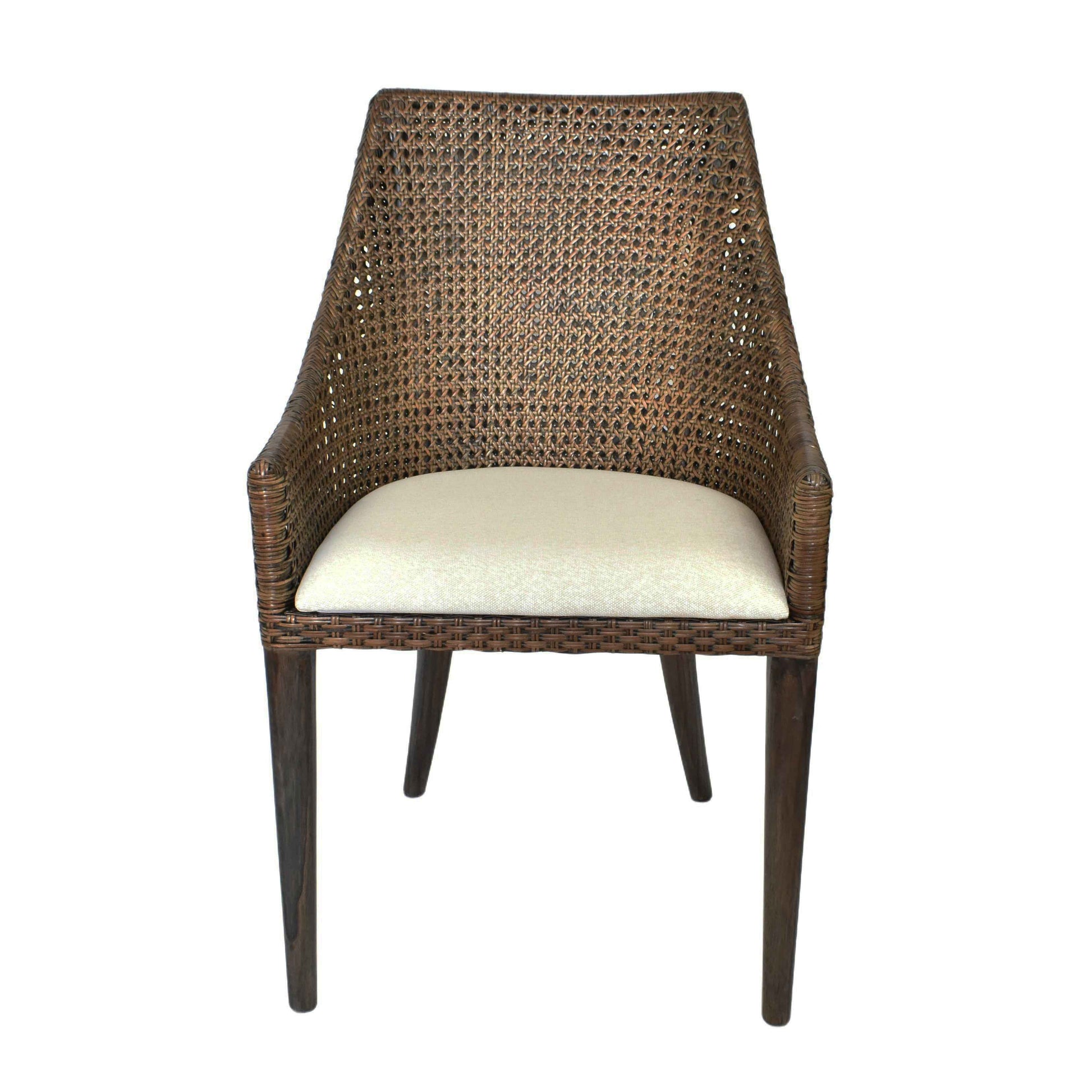 Classic Weave Dark Rattan Dining Chair