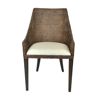 Classic Weave Dark Rattan Dining Chair