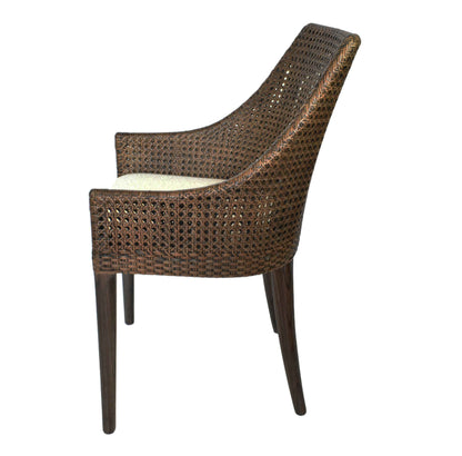 Classic Weave Dark Rattan Dining Chair