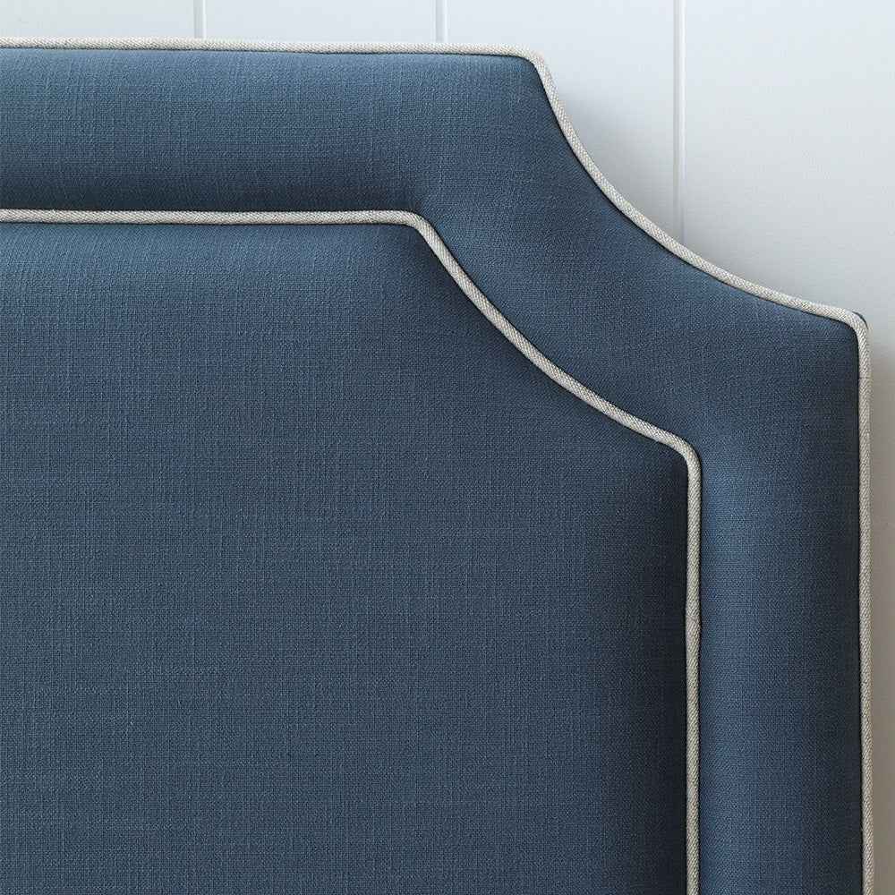 Darcy Bedhead - Coastal Blue With Piping Detail